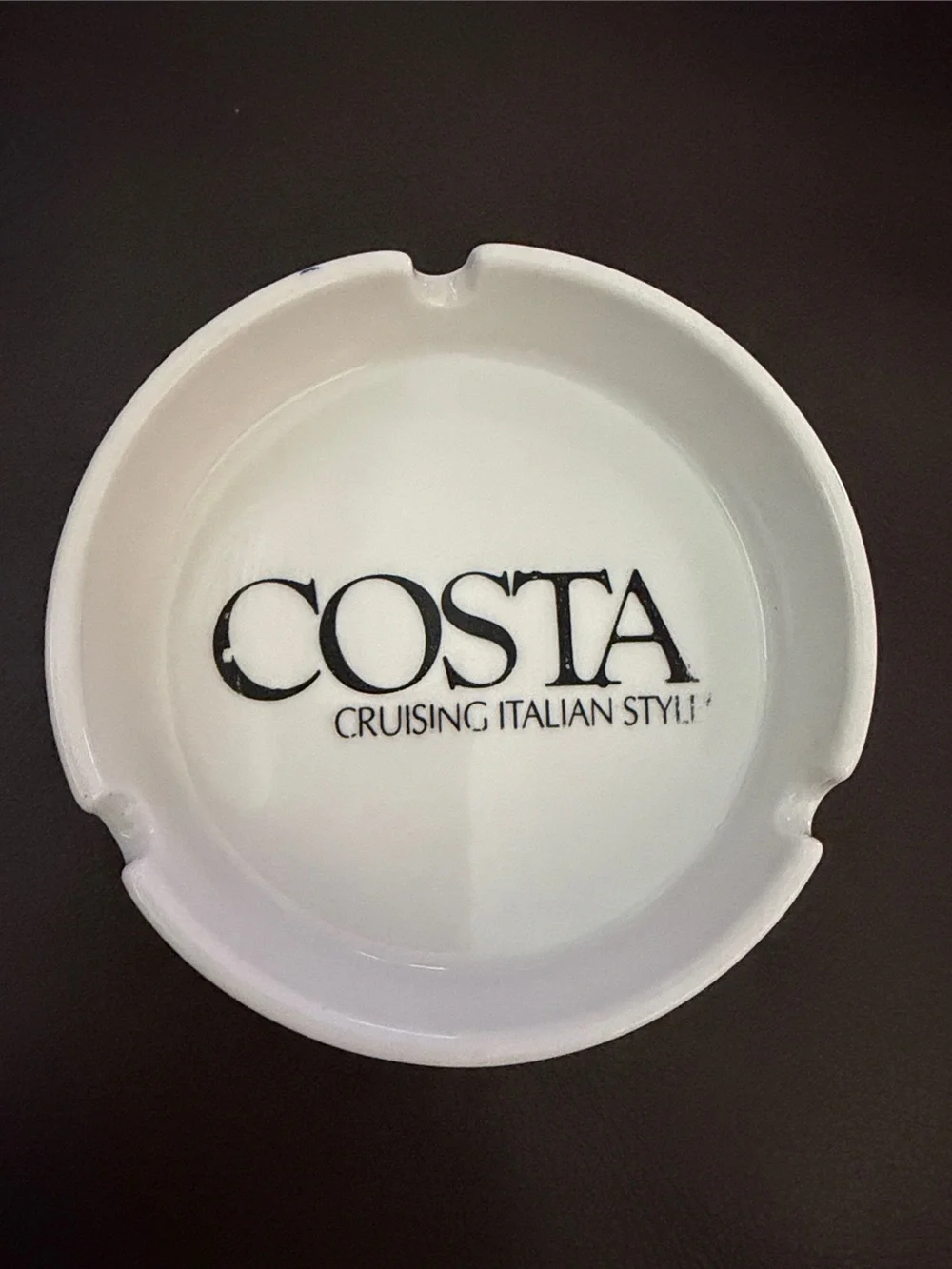 Vintage Costa Cruises Ceramic Ashtray SS Costa Riviera Carla Costa Daphne